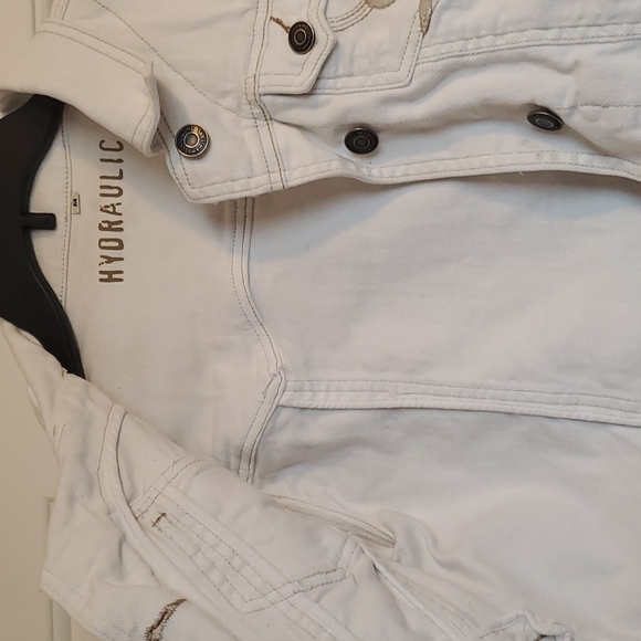 Hydraulic White Jean Jacket - Picture 3 of 4